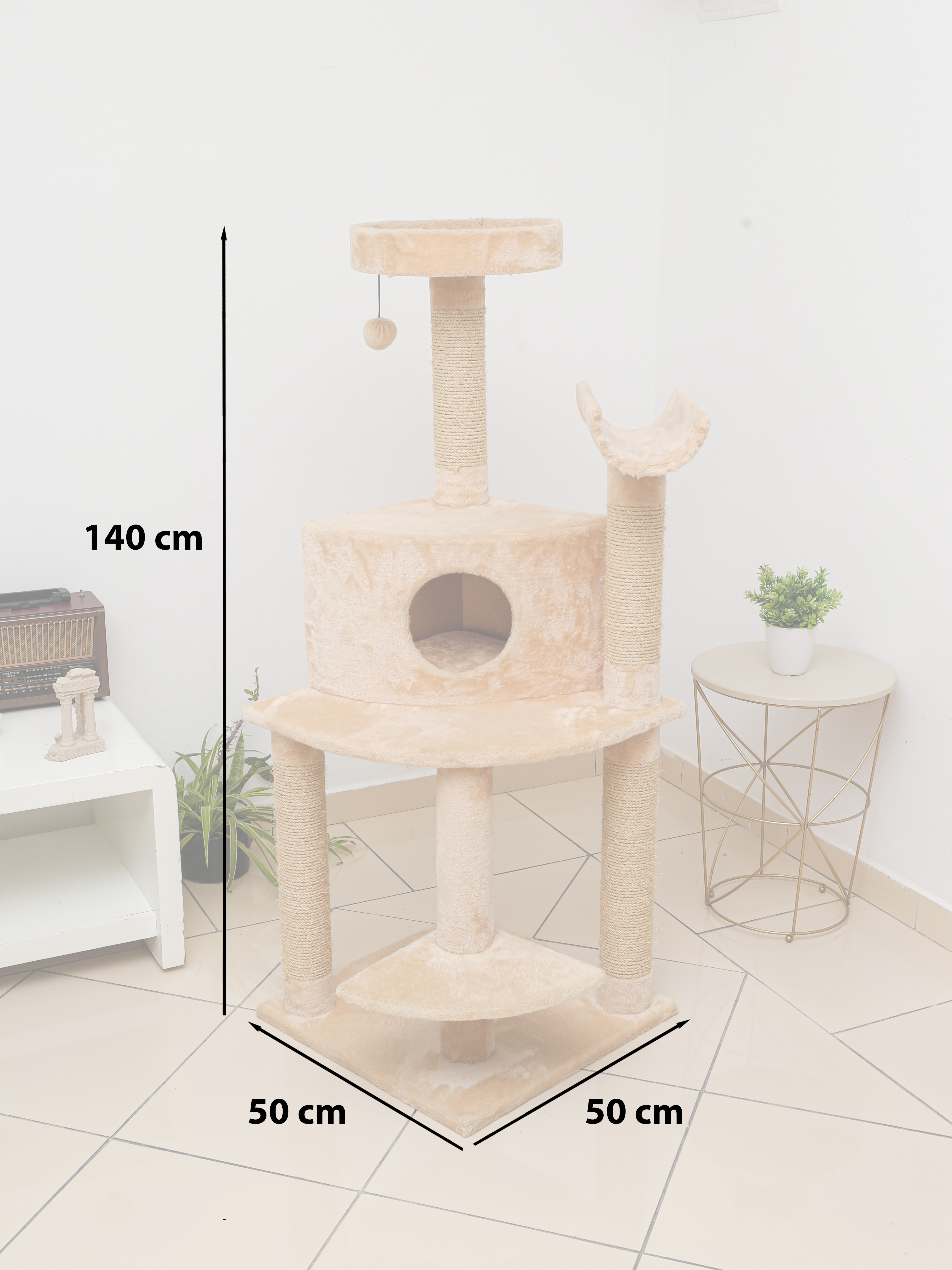 CHAGATÉ - ARBRE A CHAT - FELIX EN JAUNE