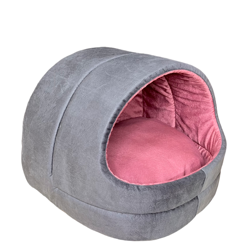 NICHE POUR CHAT & CHIEN MINI - IGLOO - AVEC COUSSIN AMOVIBLE