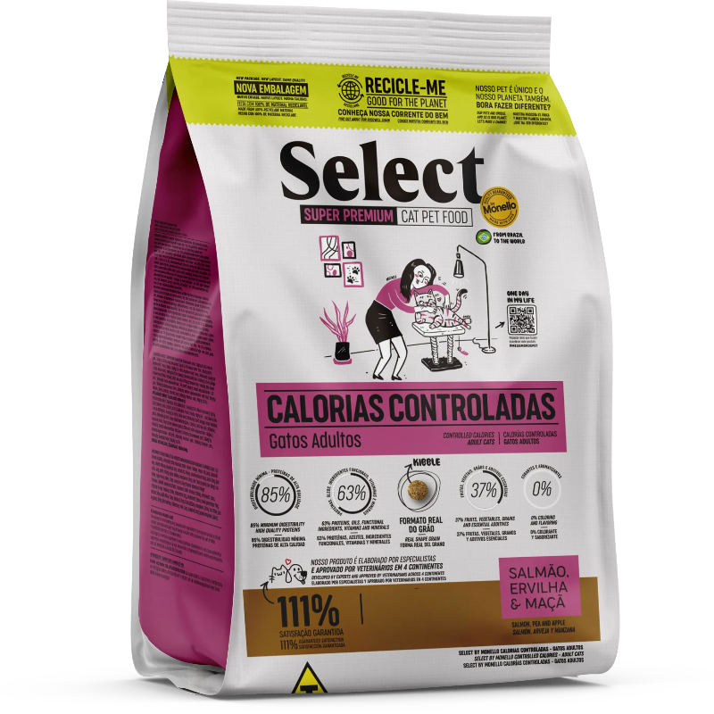 SELECT - CROQUETTE POUR CHAT CALORIES CONTROLEES AU SAUMON 1.5KG