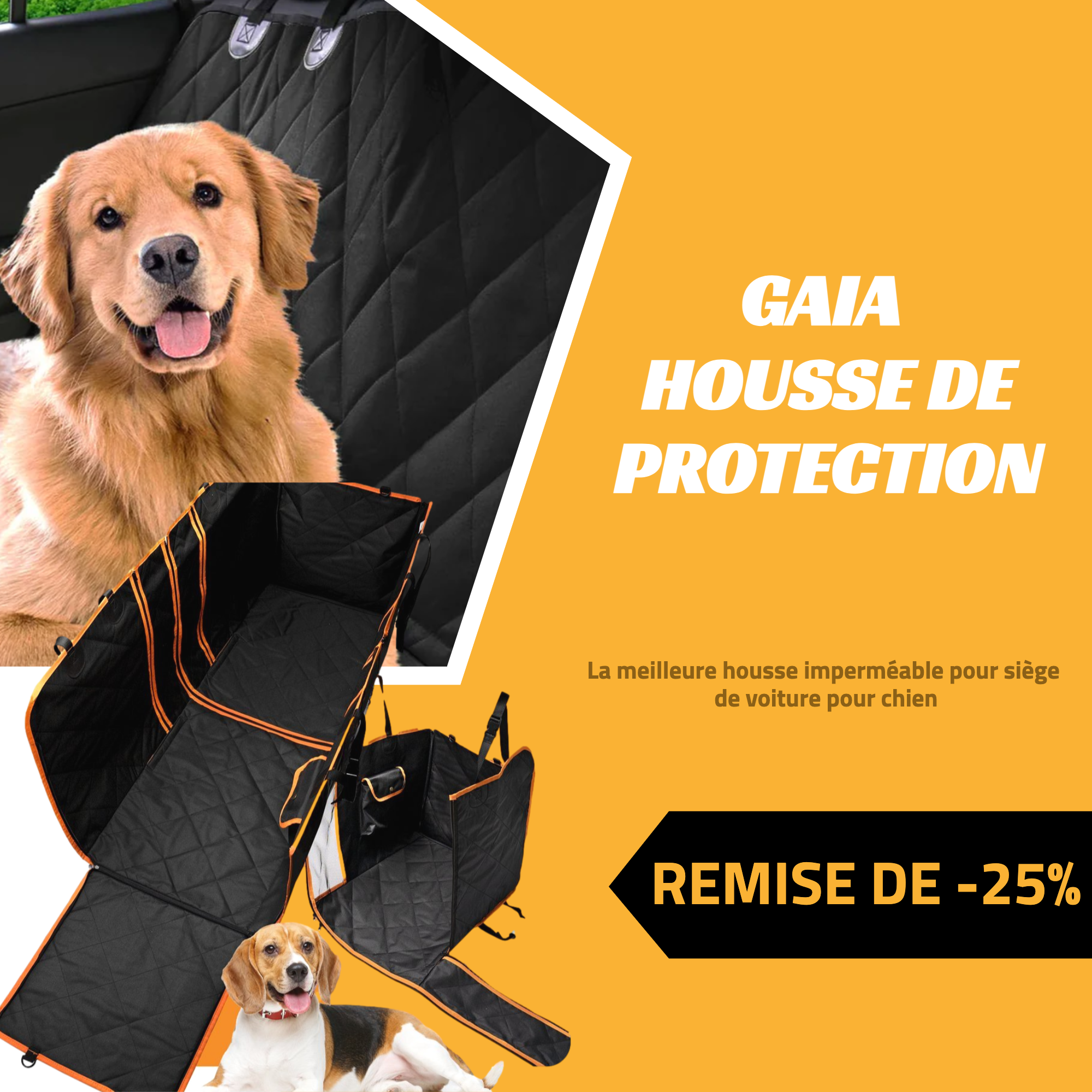 Housse voiture imperméable pour animaux