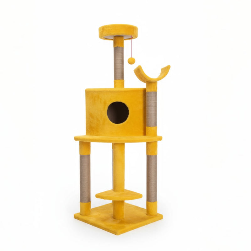 CHAGATÉ - ARBRE A CHAT - FELIX EN JAUNE